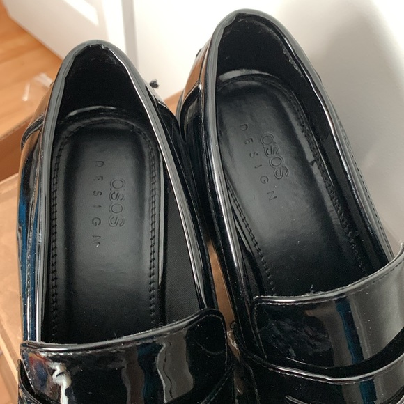 ASOS patent chunky platform lugged sole loafers - Picture 4 of 7